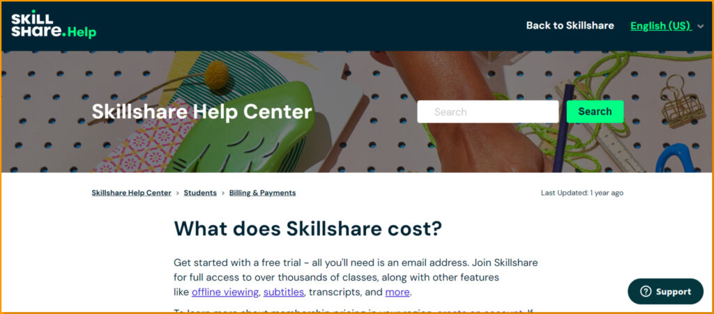 Skillshare Pricing Plans