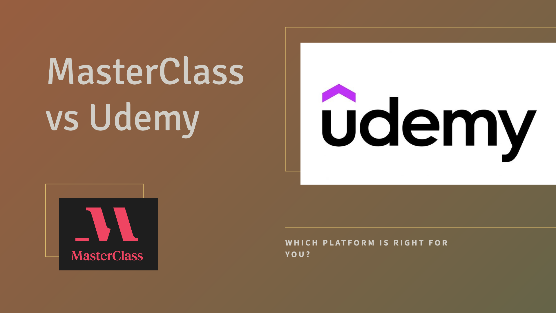 MasterClass vs Udemy